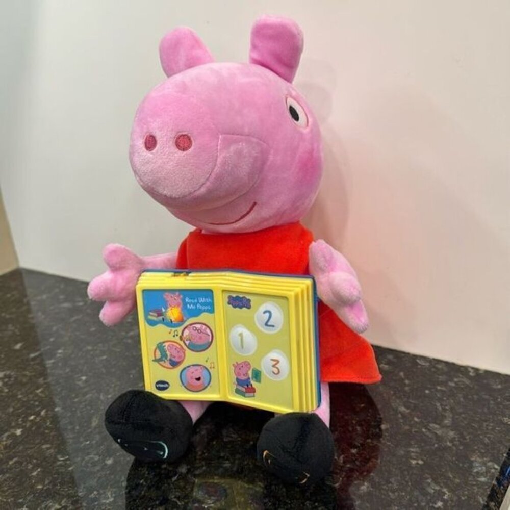 Read With Me Peppa Pig Educational Read Out Loud-Talks-Asks Questions-Sings-Game